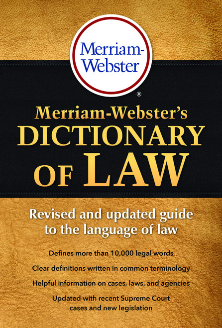 Merriam-Webster's Dictionary of Law by Merriam-Webster, 9780877797357