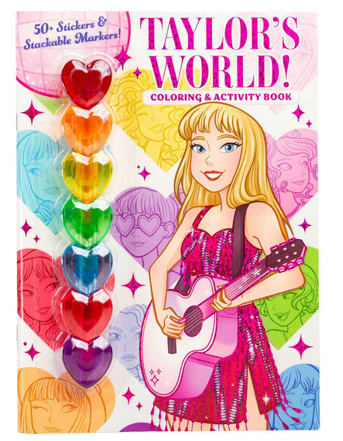Taylor's World: Coloring and Activity Book with 7 heart-shaped stackable markers by Delaney Foerster, Kaley McCabe, 9781667209135