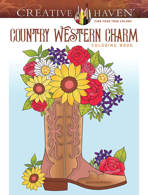 Creative Haven Country Western Charm Coloring Book by Jessica Mazurkiewicz, 9780486853109