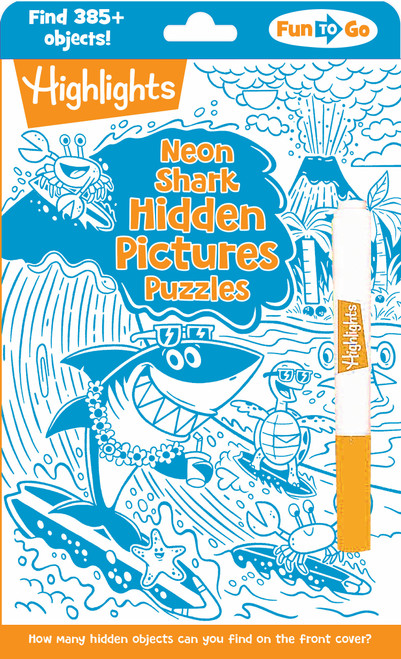 Neon Shark Hidden Pictures Puzzles by Highlights, 9781639622955