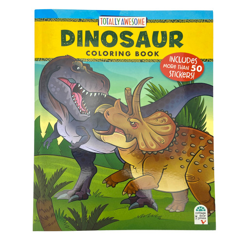Totally Awesome Dinosaur Coloring Book with Stickers by Diego  Vaisberg, Greco Westermann, Cottage Door Press, 9798890191908
