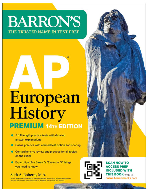 AP European History Premium, Fourteenth Edition: Prep Book with 5 Practice Tests + Comprehensive Review + Online Practice (2026) by Seth A. Roberts, 9781506296555