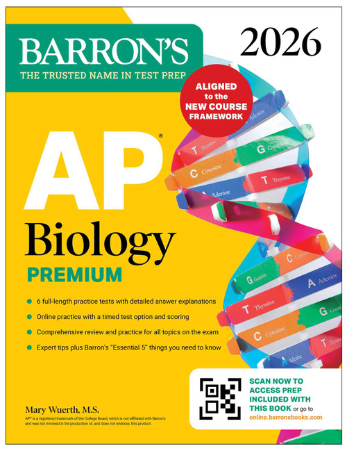AP Biology Premium, 2026: Prep Book with 6 Practice Tests + Comprehensive Review + Online Practice by Mary Wuerth, 9781506296708