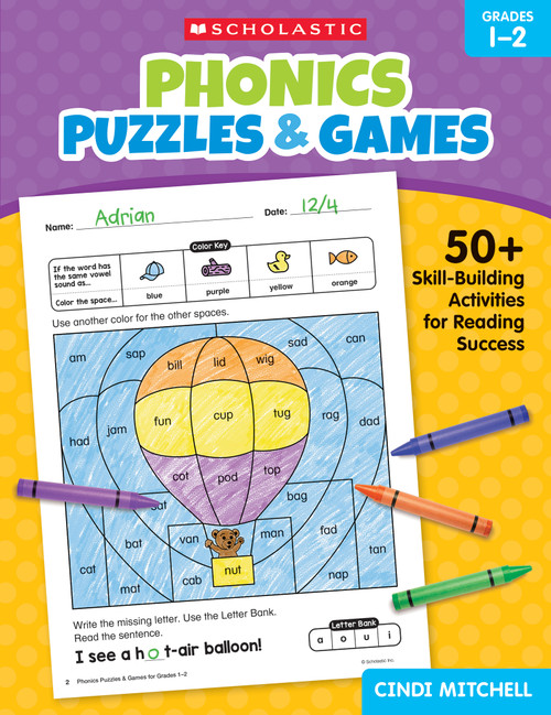 Phonics Puzzles & Games for Grades 1-2 by Cindi Mitchell, 9781546113812