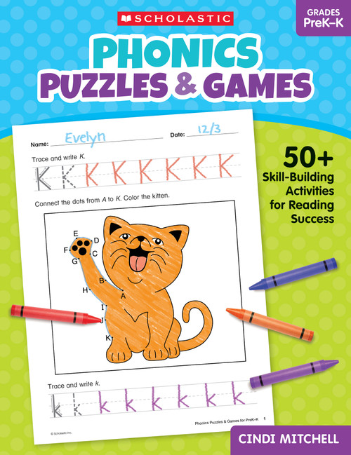 Phonics Puzzles & Games for PreK-K by Cindi Mitchell, 9781546113829