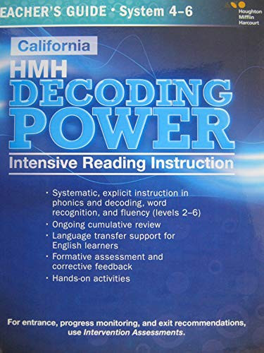 Decoding Power Intensive Reading Instruction Teacher Guide System 4-6 by HOUGHTON MIFFLIN HARCOURT, 9780544596306