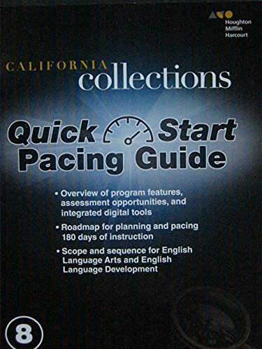 Quick Start Pacing Guide Grade 8 by HOUGHTON MIFFLIN HARCOURT, 9780544610460