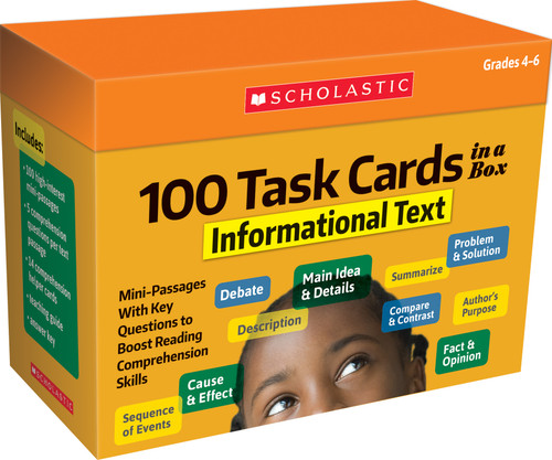 100 Task Cards in a Box: Informational Text by Scholastic, 9781338552645