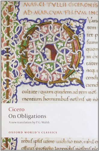 On Obligations (De Officiis) by Cicero, P. G. Walsh, 9780199540716