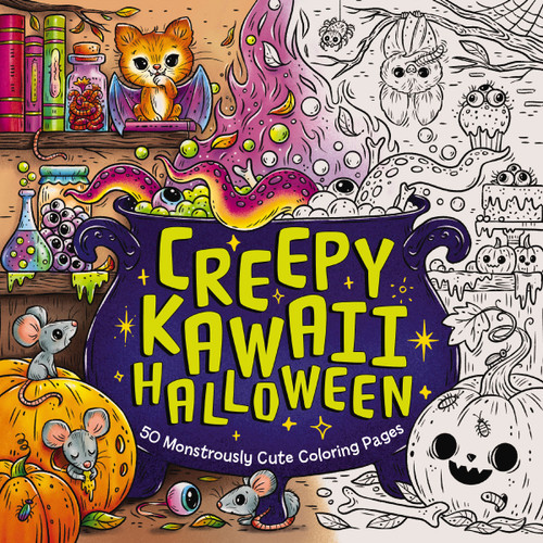 Creepy Kawaii Halloween (50 Monstrously Cute Coloring Pages) by Editors of Cider Mill Press, Ela Jarzabek, 9781400350636