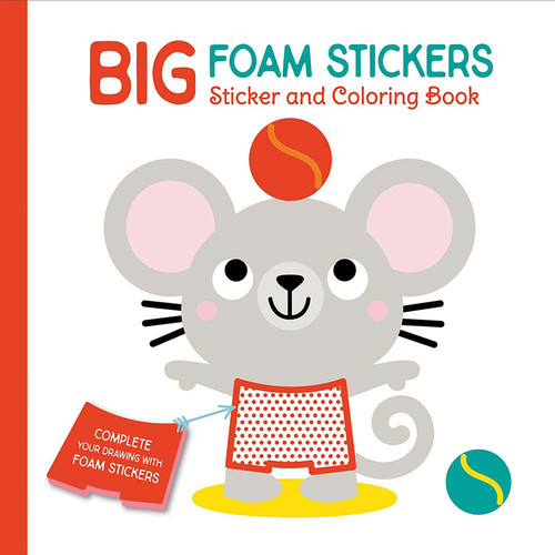 Big Foam Stickers: Sticker & Coloring Book (Mouse & Friends) by Yoyo Books, 9789465055381