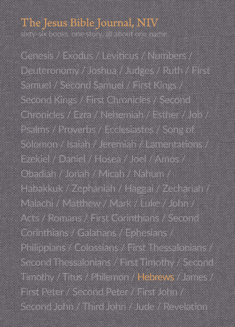 The Jesus Bible Journal, Hebrews, NIV, Paperback, Comfort Print by Passion Publishing, Louie Giglio, Zondervan, 9780310456179