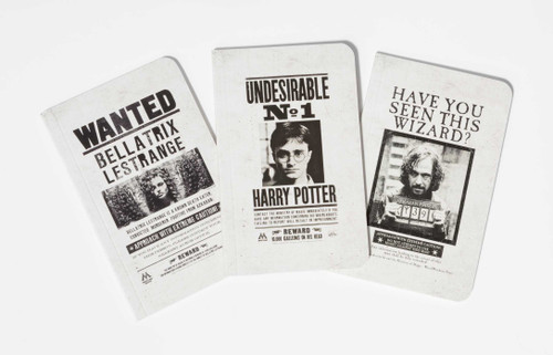 Harry Potter: Wanted Posters Pocket Notebook Collection (Set of 3) (Miniature Edition) by Insight Editions, 9781683833574