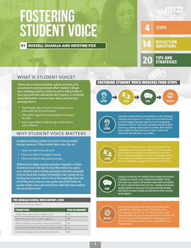 Fostering Student Voice (Quick Reference Guide) by Russell Quaglia, Kristine Fox, 9781416627302