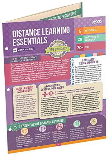 Distance Learning Essentials (Quick Reference Guide) by Monica Burns, 9781416629740