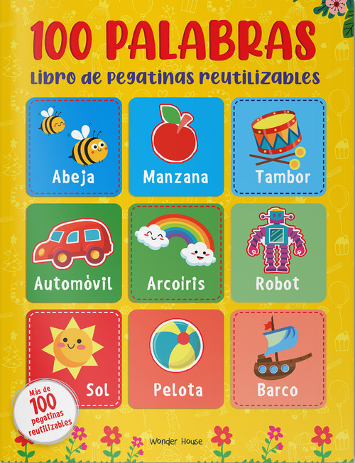 Reusable Sticker Book 100 Words - Spanish, 9789362146380