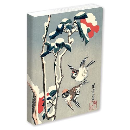 Journal Sparrows and Camellia in Snow by Hiroshige, Lined PB (Blank Lined 144 Page A5 Notebook) by Tuttle Studio, Utagawa Hiroshige, 9780804859110