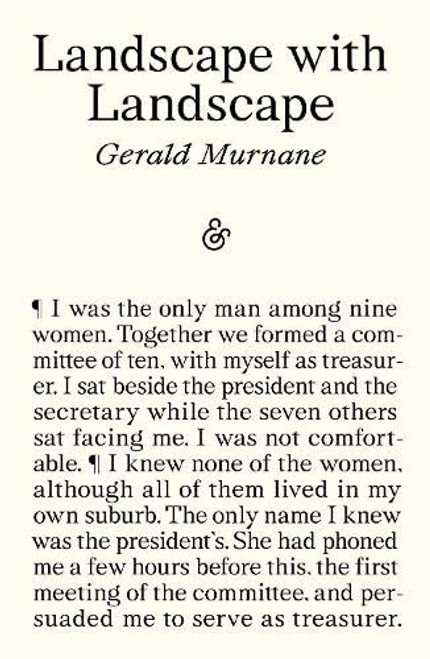 Landscape with Landscape by Gerald Murnane, 9781916751378