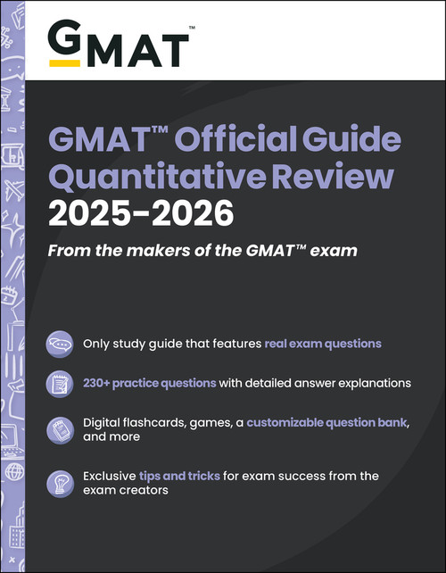 GMAT Official Guide Quantitative Review 2025-2026 (Book + Online Question Bank) by GMAC (Graduate Management Admission Council), 9781394333875