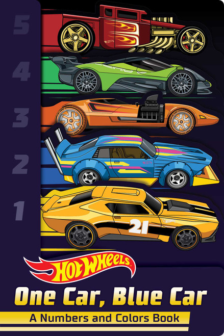 Hot Wheels: One Car, Blue Car: A Numbers and Colors Book (A Mattel Hot Wheels Shaped Novelty Board Book for Toddlers) by Juni Bright, 9781499818666