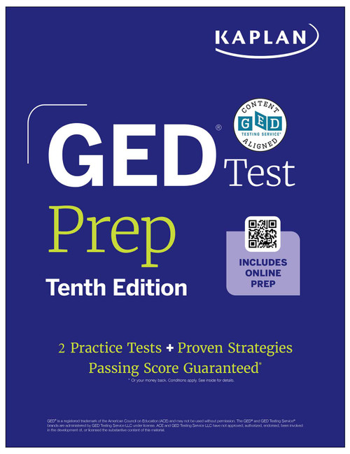 GED Test Prep, Tenth Edition (2026): Includes a Diagnostic Pretest, 2 Full Length Practice Tests, 1000+ Practice Questions, and 40+ Online Videos by Kaplan Test Prep, Caren Van Slyke, 9781506298757