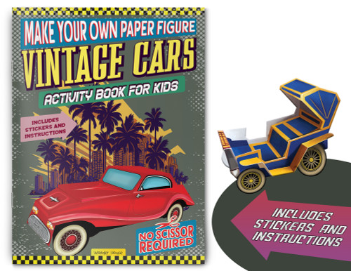 Make your own Paper Figure - Vintage Cars (Activity Book for kids) by , 9789358564730