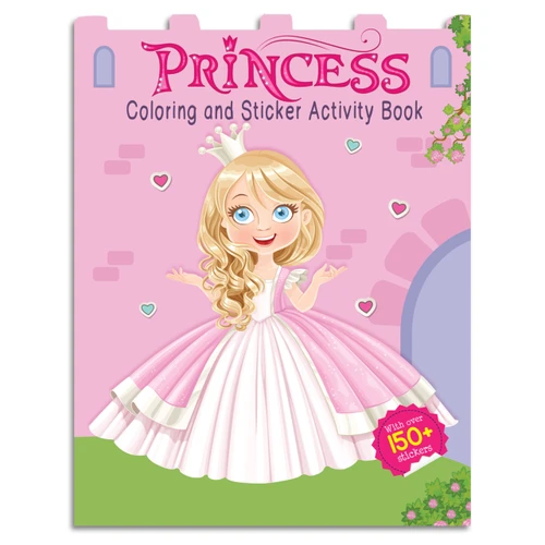 Princesses - Coloring and Sticker Activity Book (With 150+ Stickers) by , 9789388810760