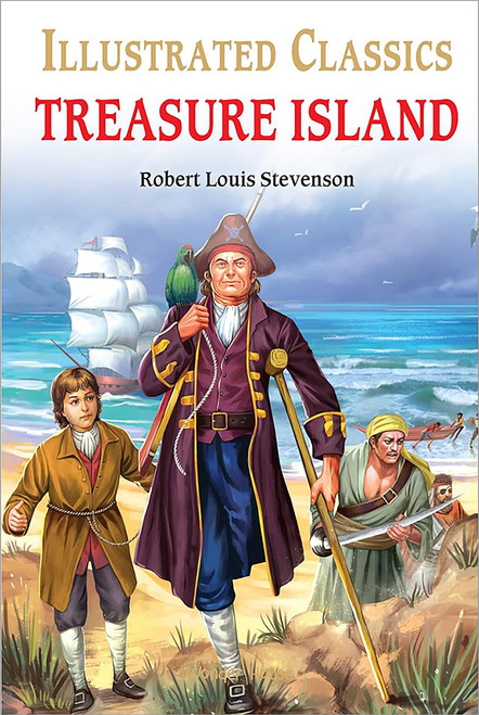 Treasure Island : llustrated Abridged Children Classic English Novel with Review Questions by Wonder House Books, 9789389931587