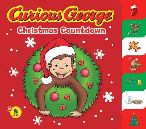 Curious George Christmas Countdown Tabbed  (CGTV) (A Christmas Holiday Book for Kids) by H. A. Rey, 9780547238630