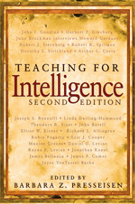 Teaching for Intelligence by Barbara Z. Presseisen, 9781412955553