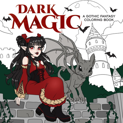 Dark Magic: A Gothic Fantasy Coloring Book by Ana Bidault, Elena Bonotto, Jemaica Cloud, Hannah Konetzki, Sam Mann, Eeva Nikunen, 9780486855776
