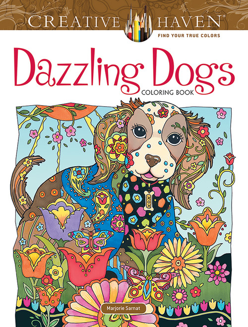 Creative Haven Dazzling Dogs Coloring Book by Marjorie Sarnat, 9780486803821
