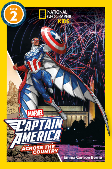 Marvel's Captain America Across the Country (National Geographic Kids Readers, Level 2) by Emma Berne, National Geographic Kids, 9781426378225