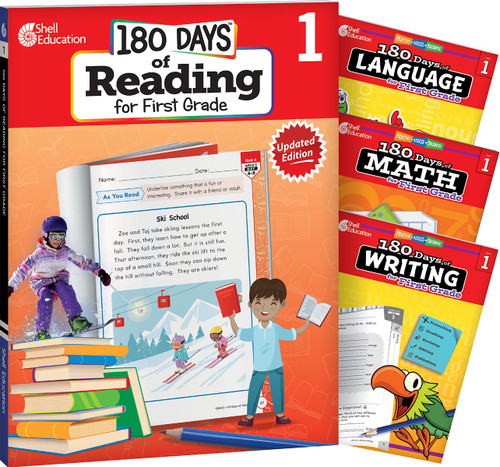 180 Days™: Reading, Math, Writing, & Language for Grade 1: 4-Book Set (Practice, Assess, Diagnose) by Multiple Authors, Suzanne Barchers, Christine Dugan, Jodene Lynn Smith, Suzanne I. Barchers, Suzanne Barchers, Jodene Smith, Suzanne Barchers, Jodene Smith, Suzanne Barchers, Suzanne Barchers, Suzanne Barchers, Jodene Smith, Suzanne Barchers, Suzanne Barchers, Suzanne Barchers, 9781425816414
