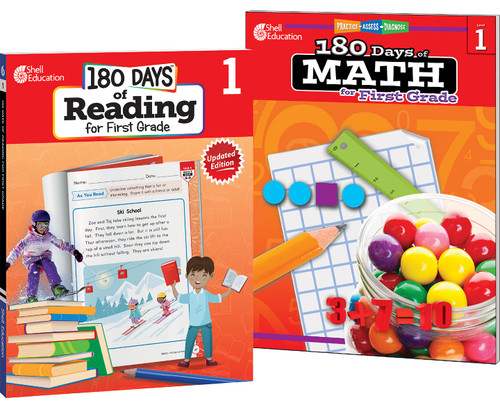 180 Days®: Reading & Math Grade 1: 2-Book Set (Practice, Assess, Diagnose) by Multiple Authors, 9781480726116