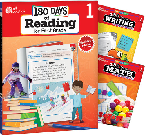 180 Days™: Reading, Writing and Math for Grade 1: 3-Book Set (Practice, Assess, Diagnose) by Multiple Authors, Jodene Lynn Smith, Suzanne Barchers, Suzanne I. Barchers, Jodene Smith, Jodene Smith, Suzanne Barchers, Suzanne Barchers, Suzanne Barchers, Suzanne Barchers, Jodene Smith, Suzanne Barchers, Suzanne Barchers, Suzanne Barchers, Suzanne Barchers, 9781493825905