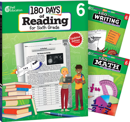 180 Days™: Reading, Writing and Math for Grade 6: 3-Book Set (Practice, Assess, Diagnose) by Multiple Authors, Wendy Conklin, Jodene Lynn Smith, Margot Kinberg, Jodene Smith, Jodene Smith, Jodene Smith, 9781493825950