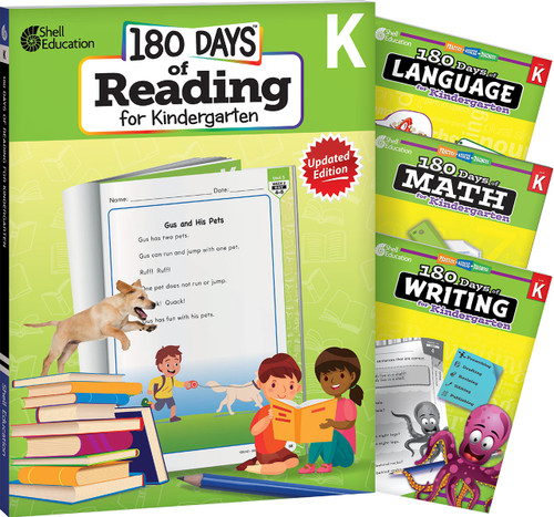 180 Days™: Reading, Math, Writing, & Language for Grade K: 4-Book Set (Practice, Assess, Diagnose) by Multiple Authors, Suzanne Barchers, Christine Dugan, Tracy Pearce, Suzanne Barchers, Suzanne Barchers, Suzanne Barchers, Suzanne Barchers, Suzanne Barchers, Suzanne Barchers, Suzanne Barchers, Suzanne Barchers, 9781425816421