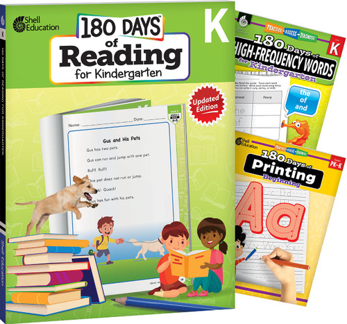 180 Days®: Reading, High-Frequency Words, & Printing Grade K: 3-Book Set (Practice, Assess, Diagnose) by Multiple Authors, Jessica Hathaway, Shell Education, Chandra C. Prough, Shell Education, Shell Education, Shell Education, Jesse Hathaway, Chandra Prough, Chandra Prough, Chandra Prough, Chandra Prough, Shell Education, Chandra Prough, Chandra Prough, Chandra Prough, 9798765967706