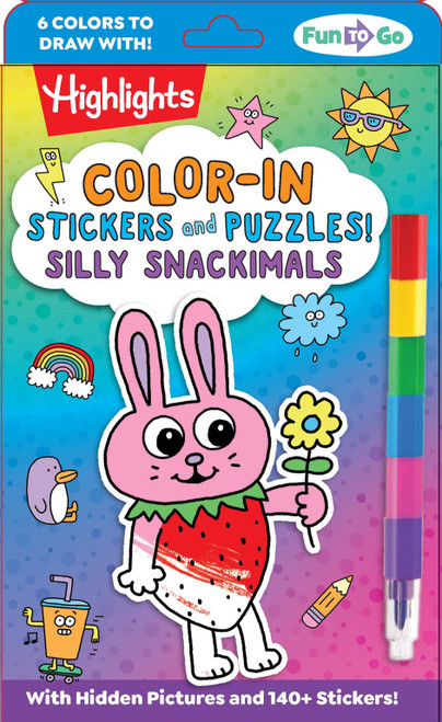Color-In Stickers and Puzzles! Silly Snackimals by Highlights, 9781639624720