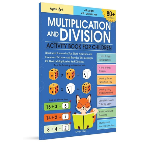 Multiplication and Division Activity Book (80+ Activities Inside) by Wonder House Books, 9789354402463