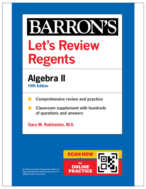 Let's Review Regents: Algebra II, Fifth Edition  (Barron's New York Regents) by Gary M. Rubenstein, 9798349700330