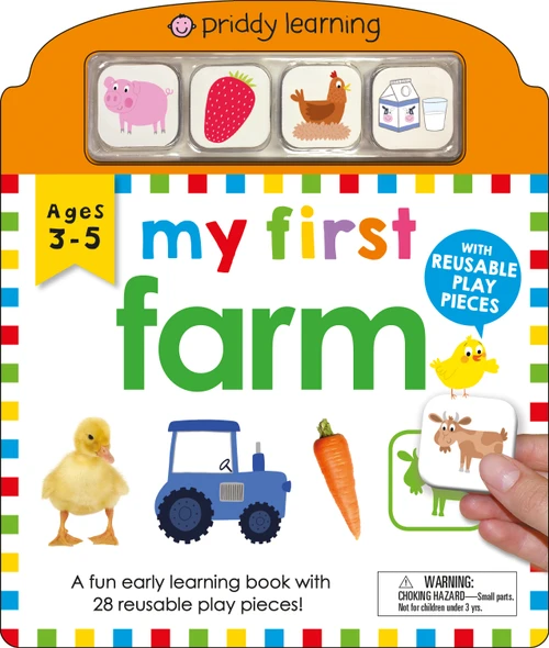 My First Play and Learn: Farm (A Fun Early Learning Book with 28 Reusable Play Pieces) by Roger Priddy, 9780312530099