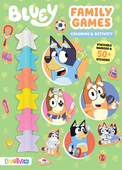 Bluey: Family Games (Coloring & Activity with Stackable Markers) by Editors of Studio Fun International, 9780794454678