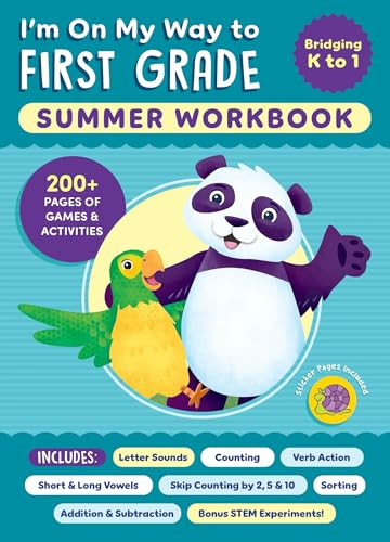I'm On My Way to First Grade Summer Workbook (200+ Pages of Games & Activities) by Callisto Publishing, 9798897170593