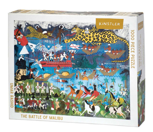 Battle of Malibu (In Three Parts) 1795 (Part One, See Battle. Little Red Corvette. 1000 Piece Puzzle) by Umar Rashid, 9781959407164