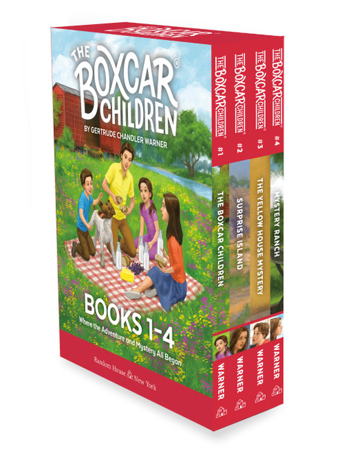 The Boxcar Children Mysteries Boxed Set 1-4 (The Boxcar Children; Surprise Island; The Yellow House; Mystery Ranch) by Gertrude Chandler Warner, 9780807508541