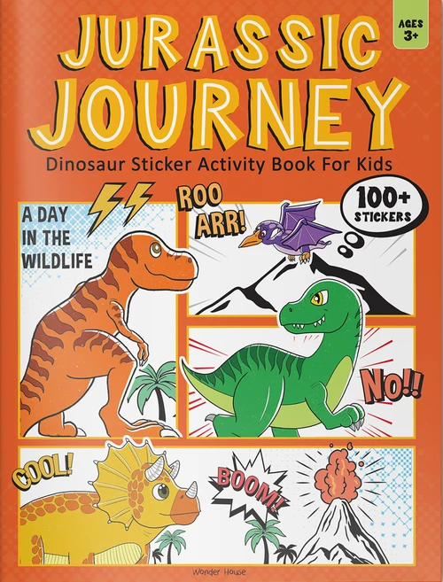 Jurassic Jamboree Dinosaur Sticker Activity Book For Kids by Wonder House Books, 9789362145505