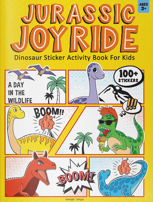 Jurassic Joyride Dinosaur Sticker Activity Book For Kids by Wonder House Books, 9789362147233