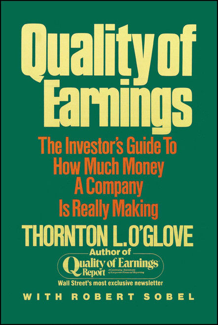 Quality of Earnings by Thornton L. O'glove, 9780684863757